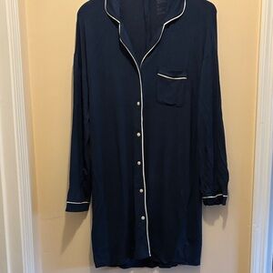 Stars Above Midnight Blue Nightshirt with Ivory Trim
